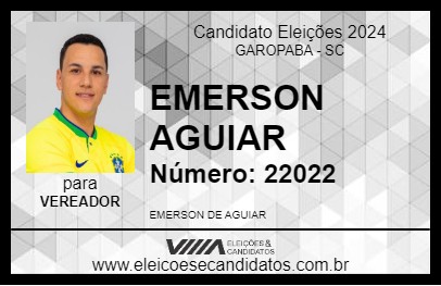 Candidato EMERSON AGUIAR 2024 - GAROPABA - Eleições