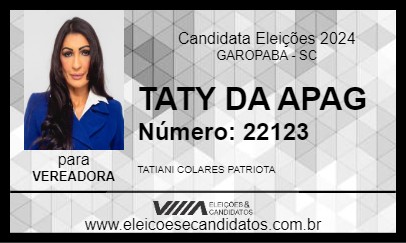 Candidato TATY DA APAG 2024 - GAROPABA - Eleições