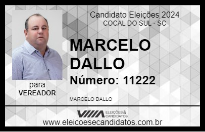 Candidato MARCELO DALLO 2024 - COCAL DO SUL - Eleições