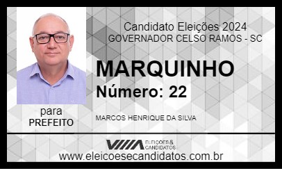 Candidato MARQUINHO 2024 - GOVERNADOR CELSO RAMOS - Eleições