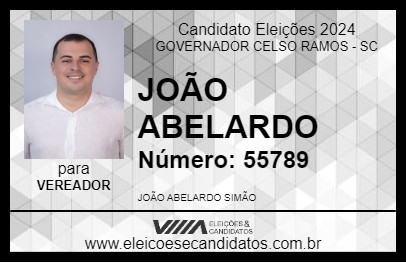 Candidato JOÃO ABELARDO 2024 - GOVERNADOR CELSO RAMOS - Eleições