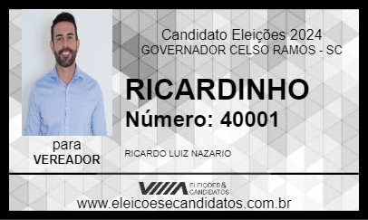 Candidato RICARDINHO 2024 - GOVERNADOR CELSO RAMOS - Eleições