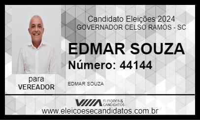 Candidato EDMAR SOUZA 2024 - GOVERNADOR CELSO RAMOS - Eleições