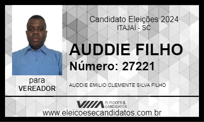 Candidato AUDDIE FILHO 2024 - ITAJAÍ - Eleições