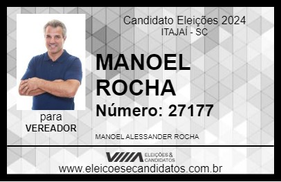 Candidato MANOEL ROCHA 2024 - ITAJAÍ - Eleições