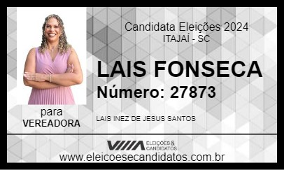 Candidato LAIS FONSECA 2024 - ITAJAÍ - Eleições