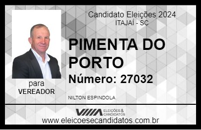 Candidato PIMENTA 2024 - ITAJAÍ - Eleições