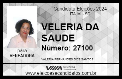 Candidato VALERIA DA SAUDE 2024 - ITAJAÍ - Eleições