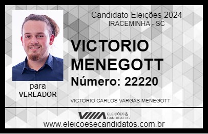 Candidato VICTORIO MENEGOTT 2024 - IRACEMINHA - Eleições