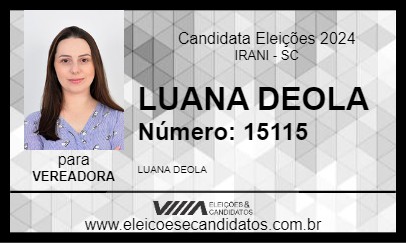 Candidato LUANA 2024 - IRANI - Eleições