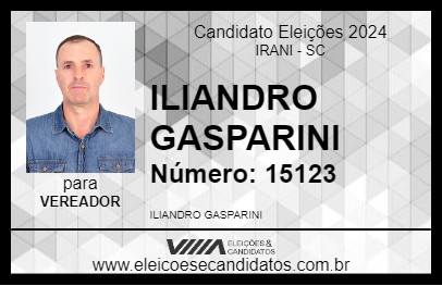 Candidato ILIANDRO GASPARINI 2024 - IRANI - Eleições