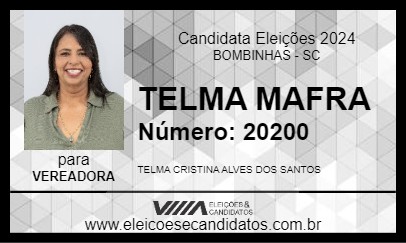 Candidato TELMA MAFRA 2024 - BOMBINHAS - Eleições