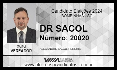 Candidato DR SACOL 2024 - BOMBINHAS - Eleições