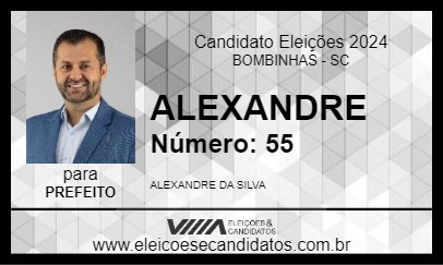 Candidato ALEXANDRE 2024 - BOMBINHAS - Eleições