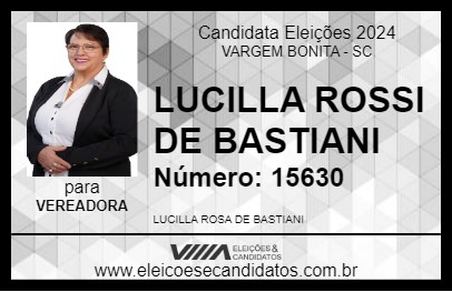 Candidato LUCILLA ROSSI DE BASTIANI 2024 - VARGEM BONITA - Eleições