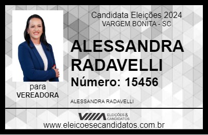 Candidato ALESSANDRA RADAVELLI 2024 - VARGEM BONITA - Eleições