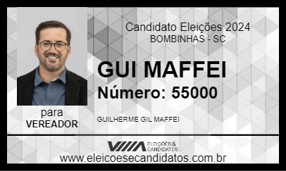 Candidato GUI MAFFEI 2024 - BOMBINHAS - Eleições