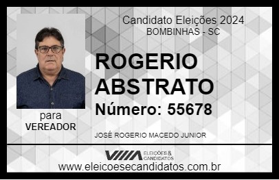 Candidato ROGERIO ABSTRATO 2024 - BOMBINHAS - Eleições