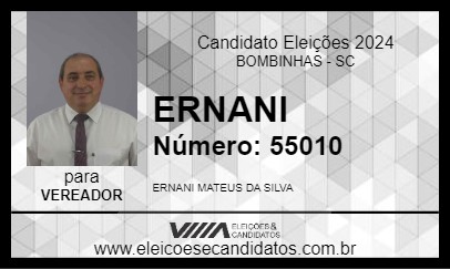 Candidato ERNANI 2024 - BOMBINHAS - Eleições