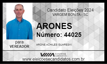 Candidato ARONES 2024 - VARGEM BONITA - Eleições