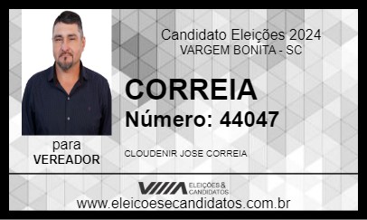 Candidato CORREIA 2024 - VARGEM BONITA - Eleições