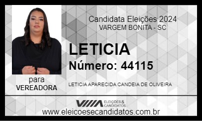 Candidato LETICIA 2024 - VARGEM BONITA - Eleições