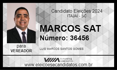 Candidato MARCOS SAT 2024 - ITAJAÍ - Eleições