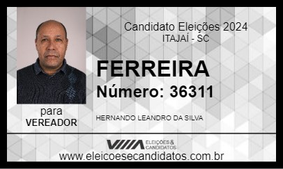 Candidato FERREIRA 2024 - ITAJAÍ - Eleições