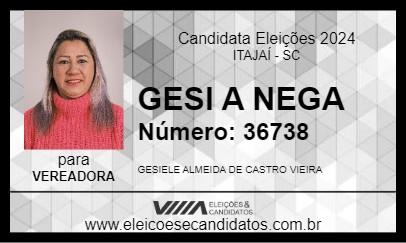 Candidato GESI A NEGA 2024 - ITAJAÍ - Eleições