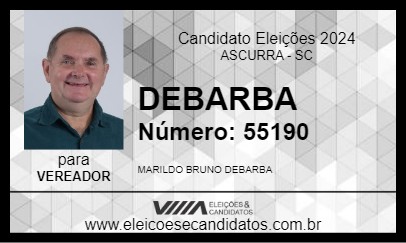 Candidato DEBARBA 2024 - ASCURRA - Eleições