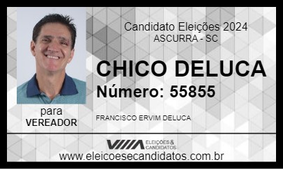 Candidato CHICO DELUCA 2024 - ASCURRA - Eleições