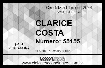 Candidato CLARICE COSTA 2024 - SÃO JOSÉ - Eleições