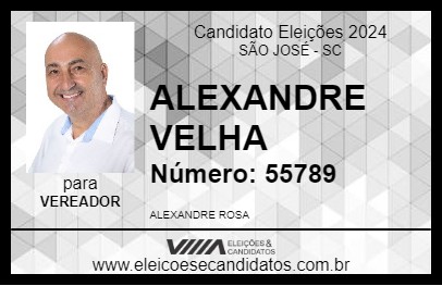 Candidato ALEXANDRE VELHA 2024 - SÃO JOSÉ - Eleições