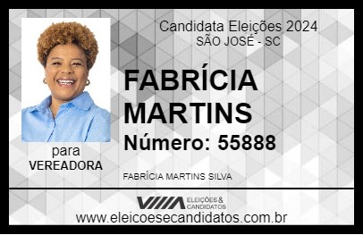 Candidato FABRÍCIA MARTINS 2024 - SÃO JOSÉ - Eleições