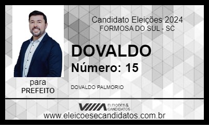 Candidato DOVALDO 2024 - FORMOSA DO SUL - Eleições