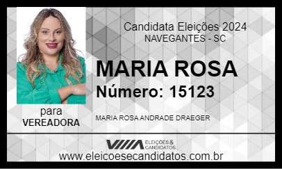 Candidato MARIA ROSA 2024 - NAVEGANTES - Eleições