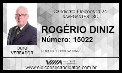 Candidato ROGÉRIO DINIZ 2024 - NAVEGANTES - Eleições