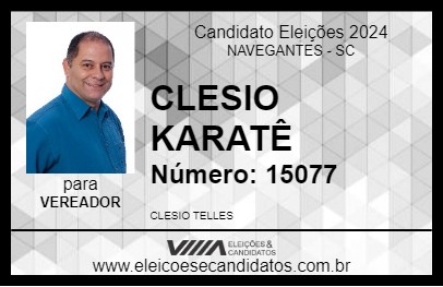 Candidato CLESIO KARATÊ 2024 - NAVEGANTES - Eleições