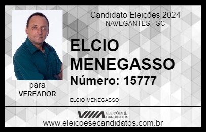 Candidato ELCIO MENEGASSO 2024 - NAVEGANTES - Eleições