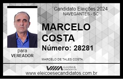 Candidato MARCELO COSTA 2024 - NAVEGANTES - Eleições