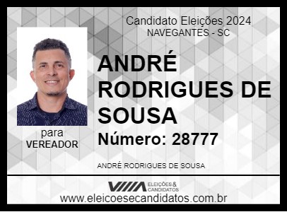 Candidato ANDRÉ RODRIGUES 2024 - NAVEGANTES - Eleições