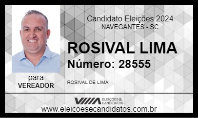 Candidato ROSIVAL LIMA 2024 - NAVEGANTES - Eleições