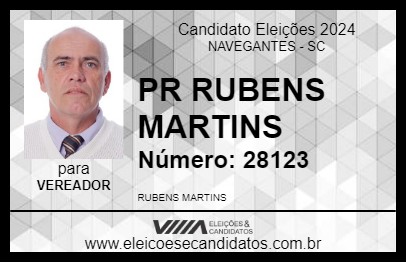 Candidato PR RUBENS MARTINS 2024 - NAVEGANTES - Eleições