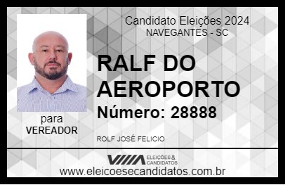 Candidato RALF DO AEROPORTO 2024 - NAVEGANTES - Eleições