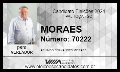 Candidato MORAES 2024 - PALHOÇA - Eleições