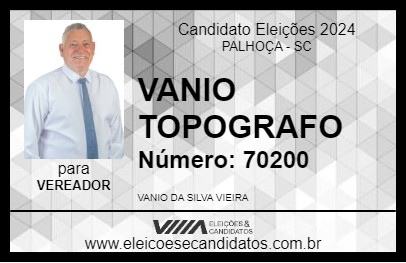 Candidato VANIO TOPOGRAFO 2024 - PALHOÇA - Eleições