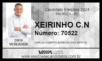 Candidato XEIRINHO C.N 2024 - PALHOÇA - Eleições