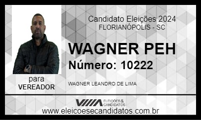 Candidato WAGNER PEH 2024 - FLORIANÓPOLIS - Eleições