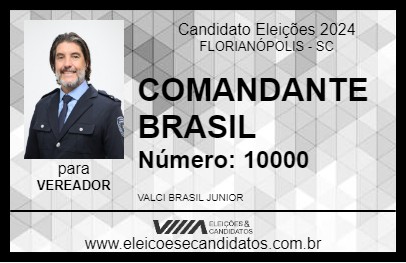 Candidato COMANDANTE BRASIL 2024 - FLORIANÓPOLIS - Eleições