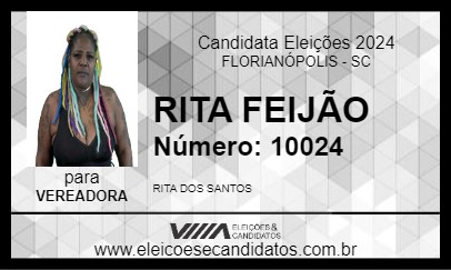 Candidato RITA FEIJÃO 2024 - FLORIANÓPOLIS - Eleições